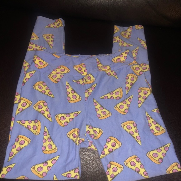 Lularoe Pizza Leggings OS - Picture 3 of 3